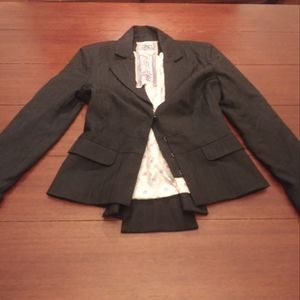 L.A.M.B Wool Black Striped Blazer Size 2
